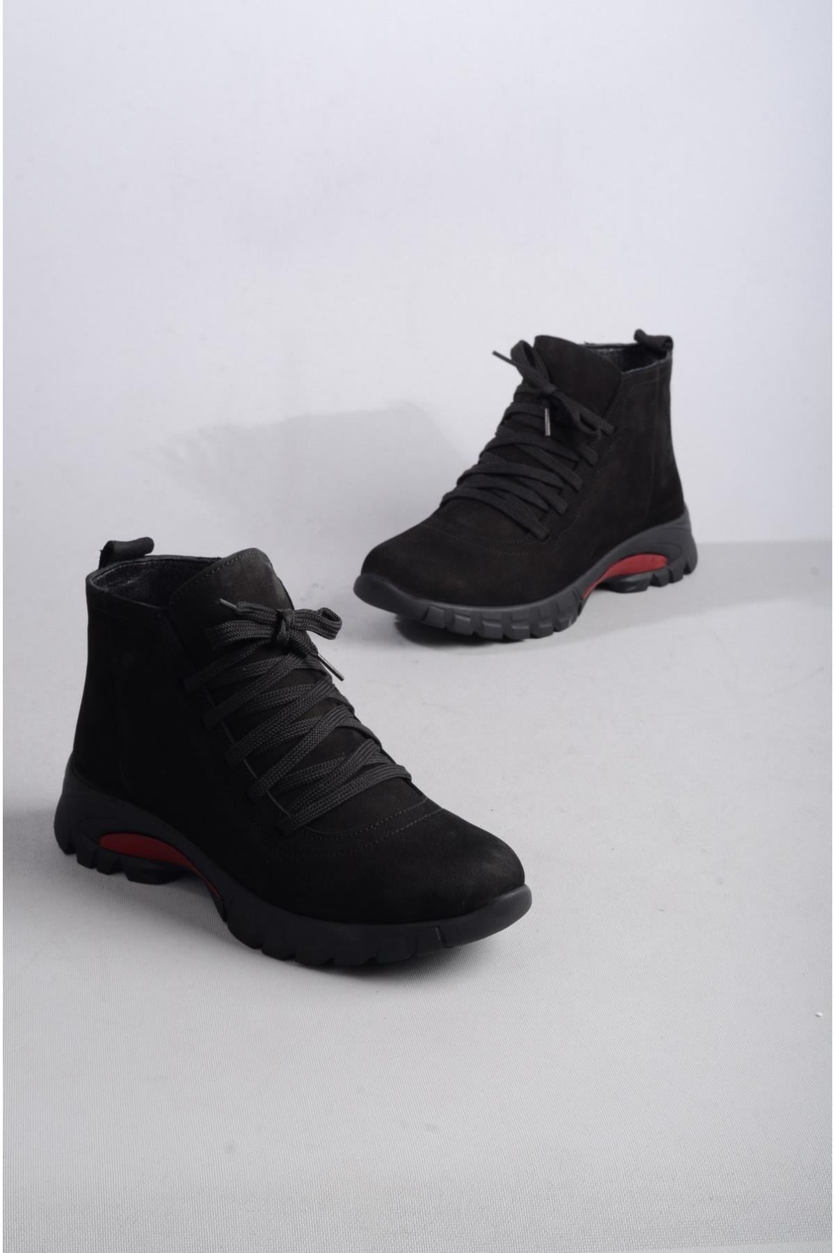 SEÇ 9367 HAKİKİ DERİ COMFORT BOT SİYAH