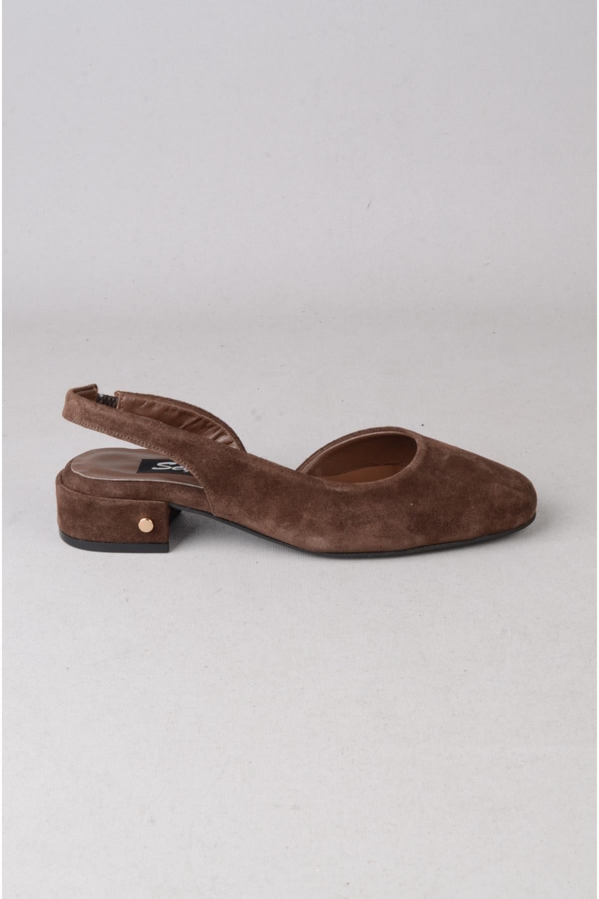 SEÇ 9510 HAKİKİ DERİ KADIN AYAKKABI (Topuk Boyu: 3 cm) KAHVE SÜET