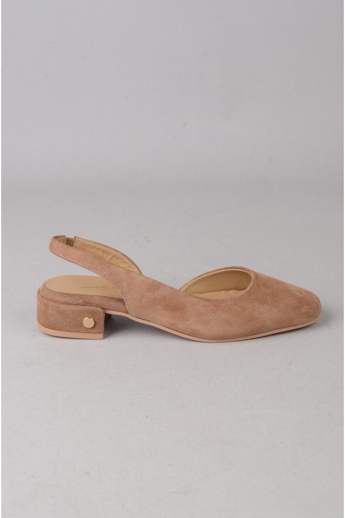 SEÇ 9510 HAKİKİ DERİ KADIN AYAKKABI (Topuk Boyu: 3 cm) SİGARO