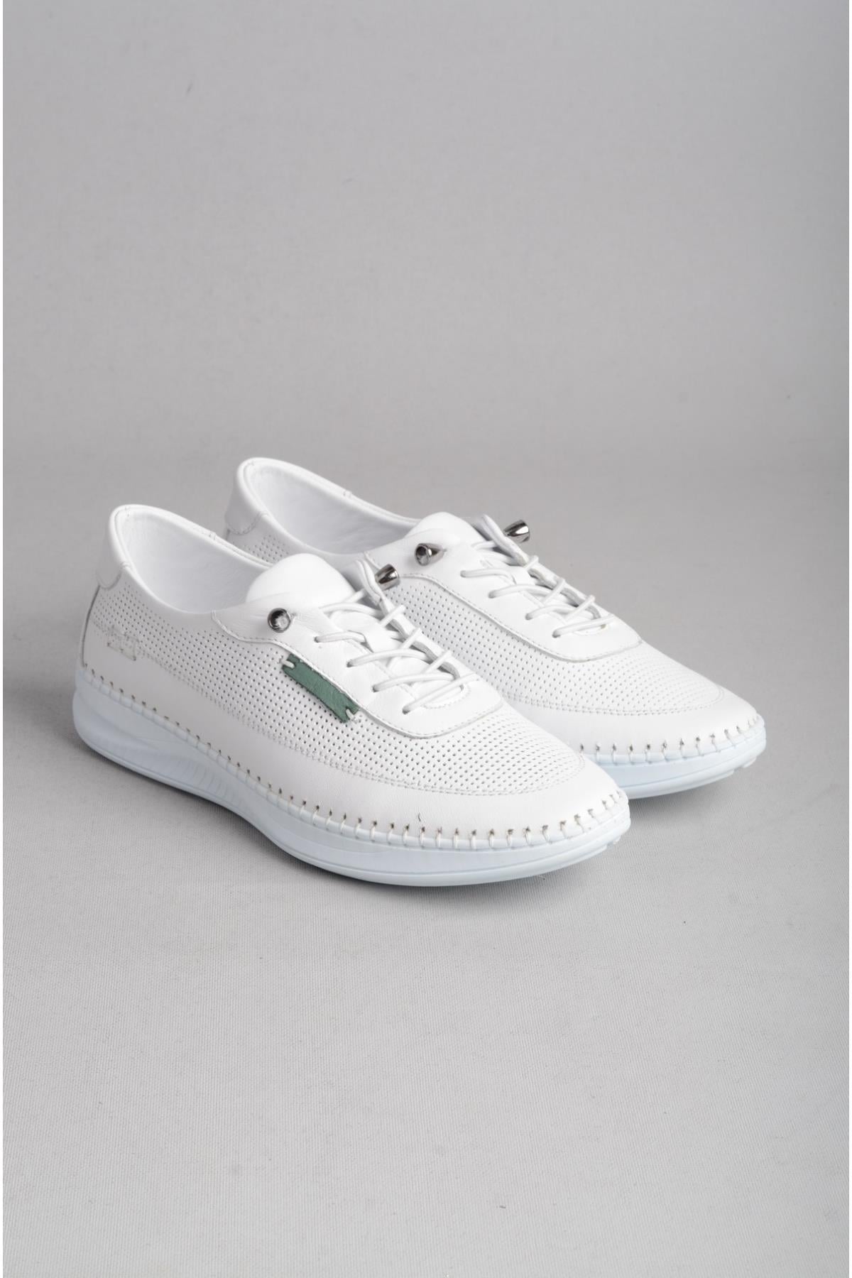 SEÇ 9550 HAKİKİ DERİ ANATOMİK KADIN AYAKKABI BEYAZ