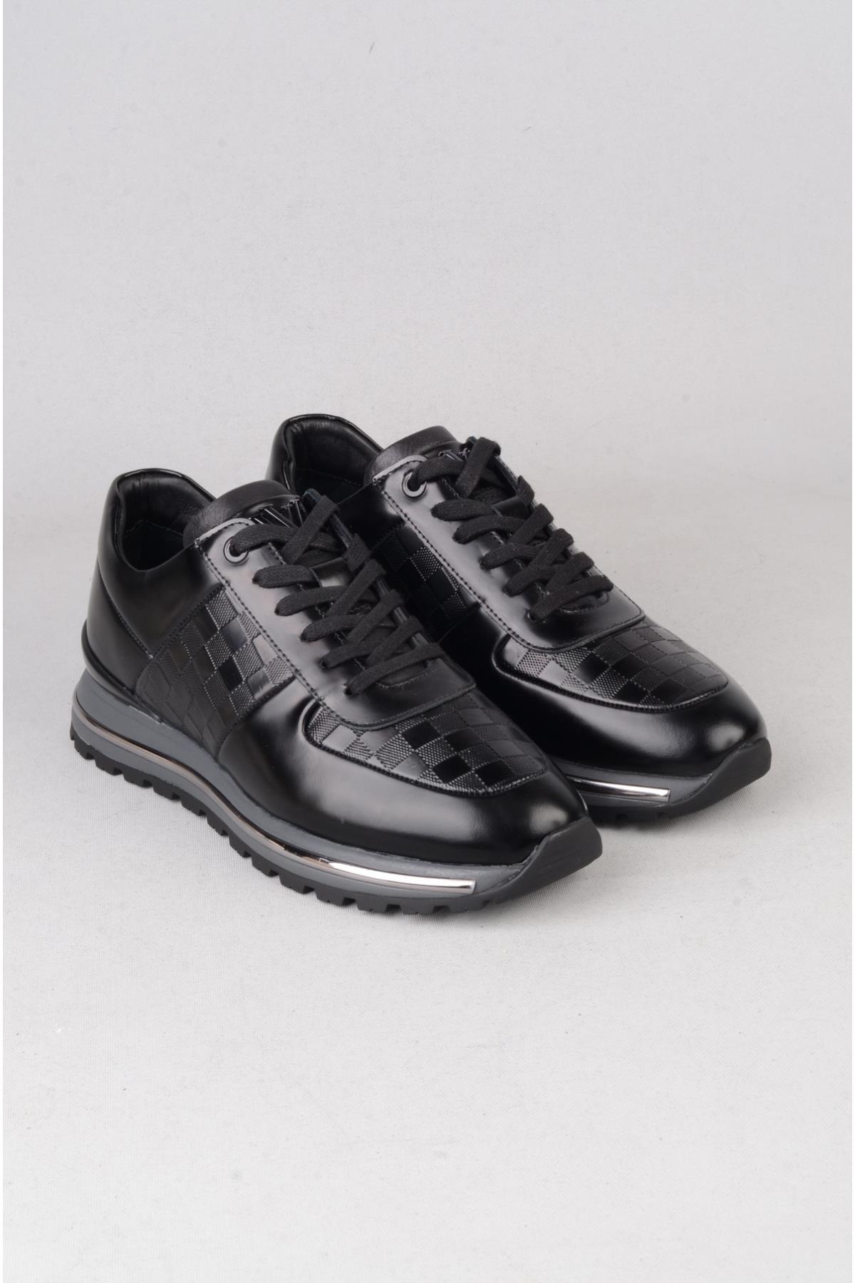 SEÇ M157 HAKİKİ DERİ CASUAL ERKEK AYAKKABI SİYAH AÇMA