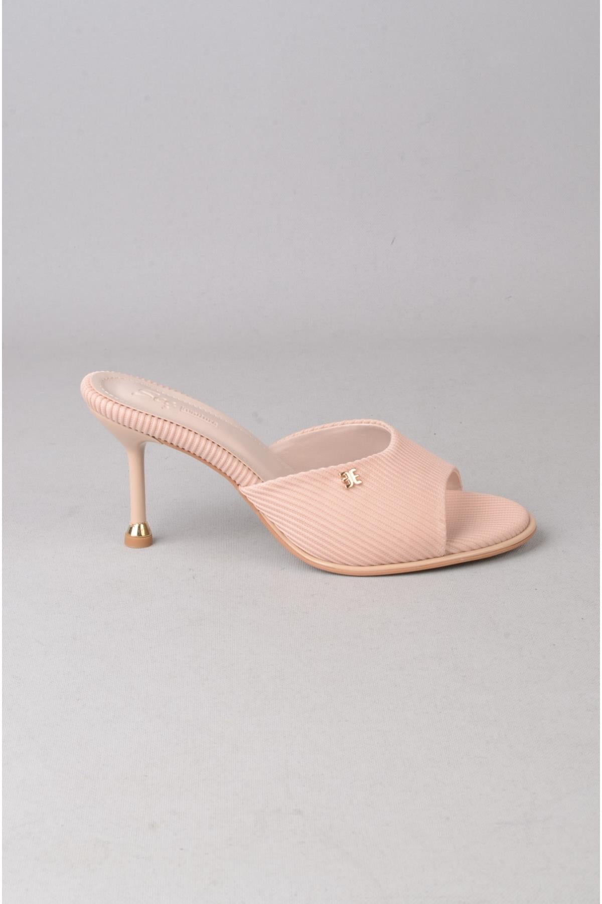 SEÇ S57 TOPUKLU KADIN TERLİK (Topuk Boyu:9cm) BEJ