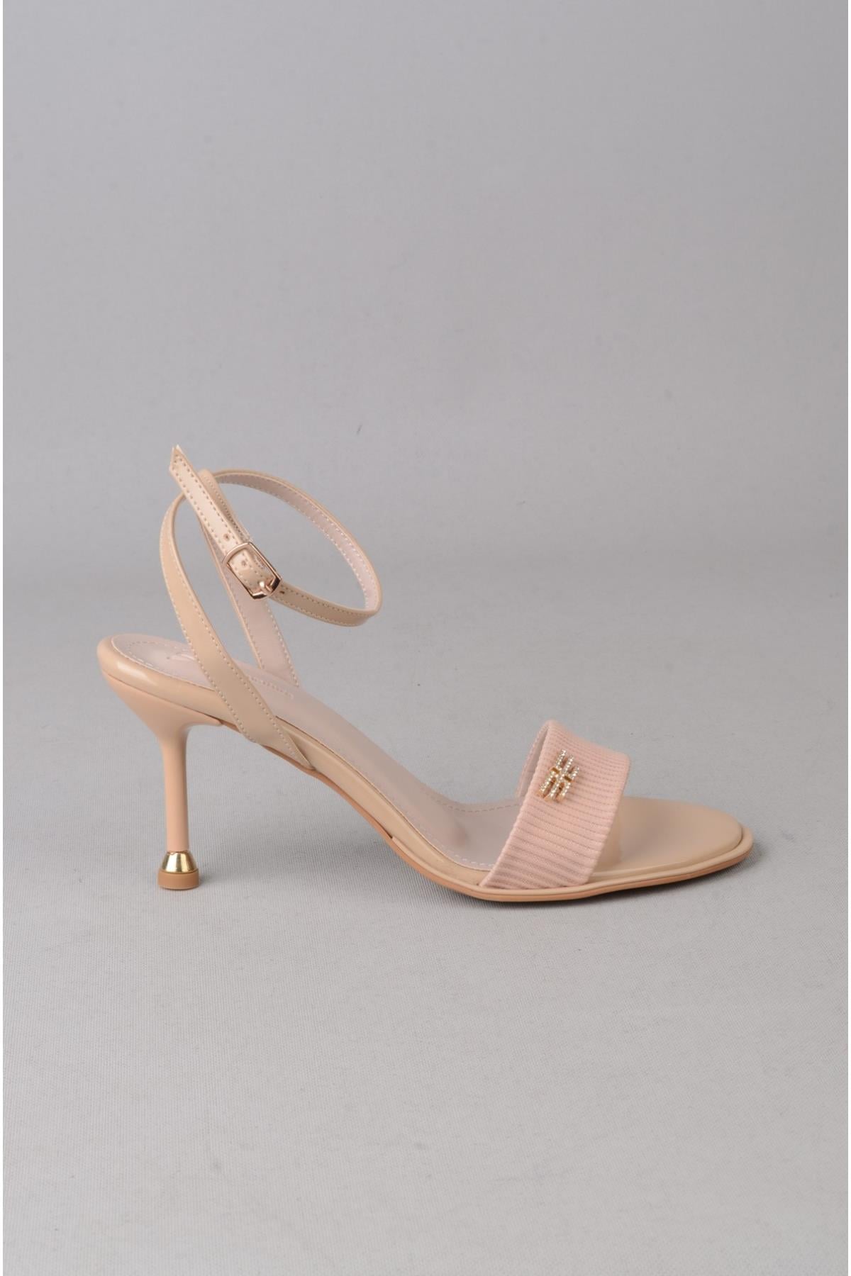 SEÇ S68 TOPUKLU KADIN AYAKKABI (Topuk Boyu: 9cm) BEJ