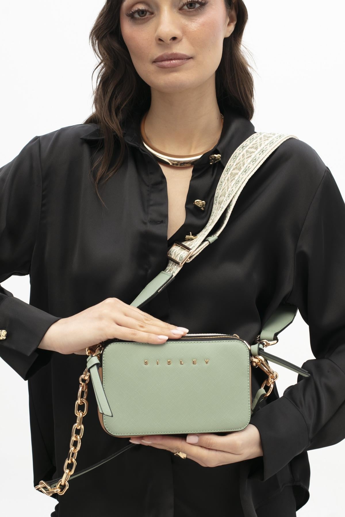 Sisley Çapraz Çanta SLY326 YEŞİL
