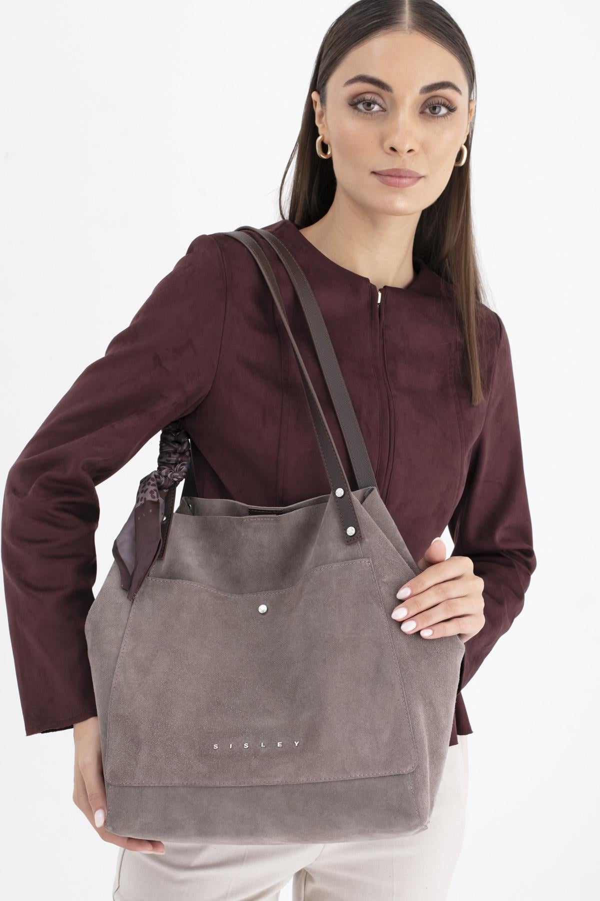 Sisley Kol Çantası  SLY303 TAŞ-KAHVE
