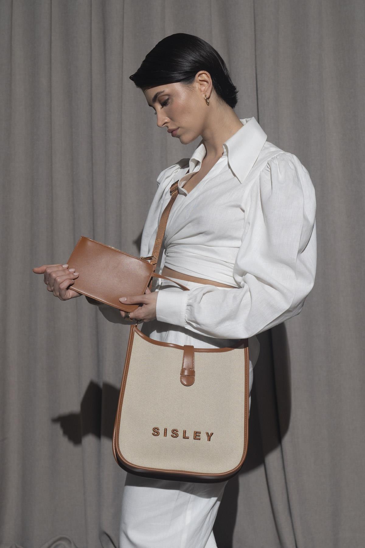 Sisley SLY071 Kadın Çapraz Çanta CAMEL