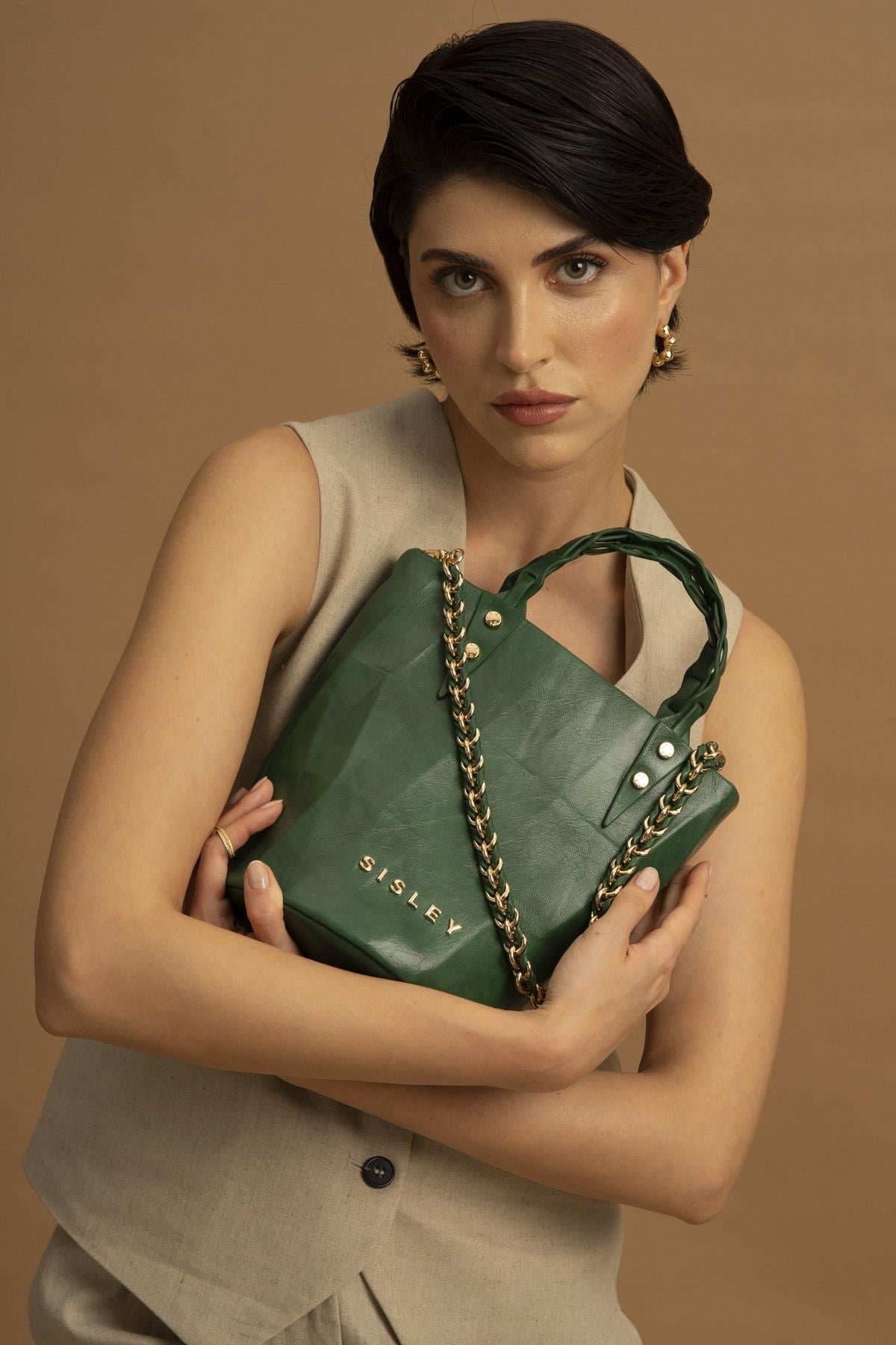 Sisley SLY104 Omuz Çantası YEŞİL