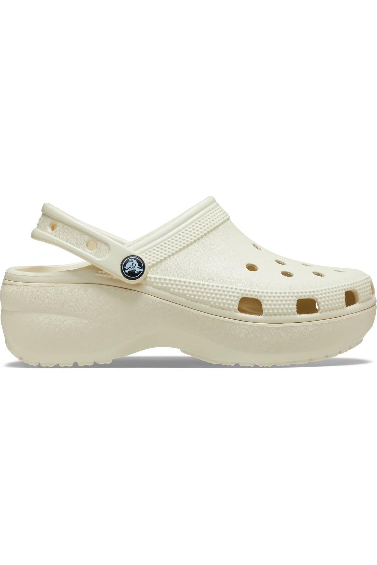 CROCS CLASSIC PLATFORM CLOG W BONE - KEMİK