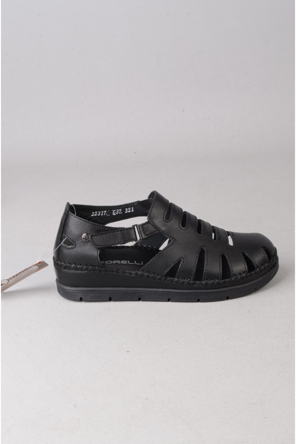 FORELLİ 22317 ALENA HAKİKİ DERİ COMFORT KADIN SANDALET SİYAH