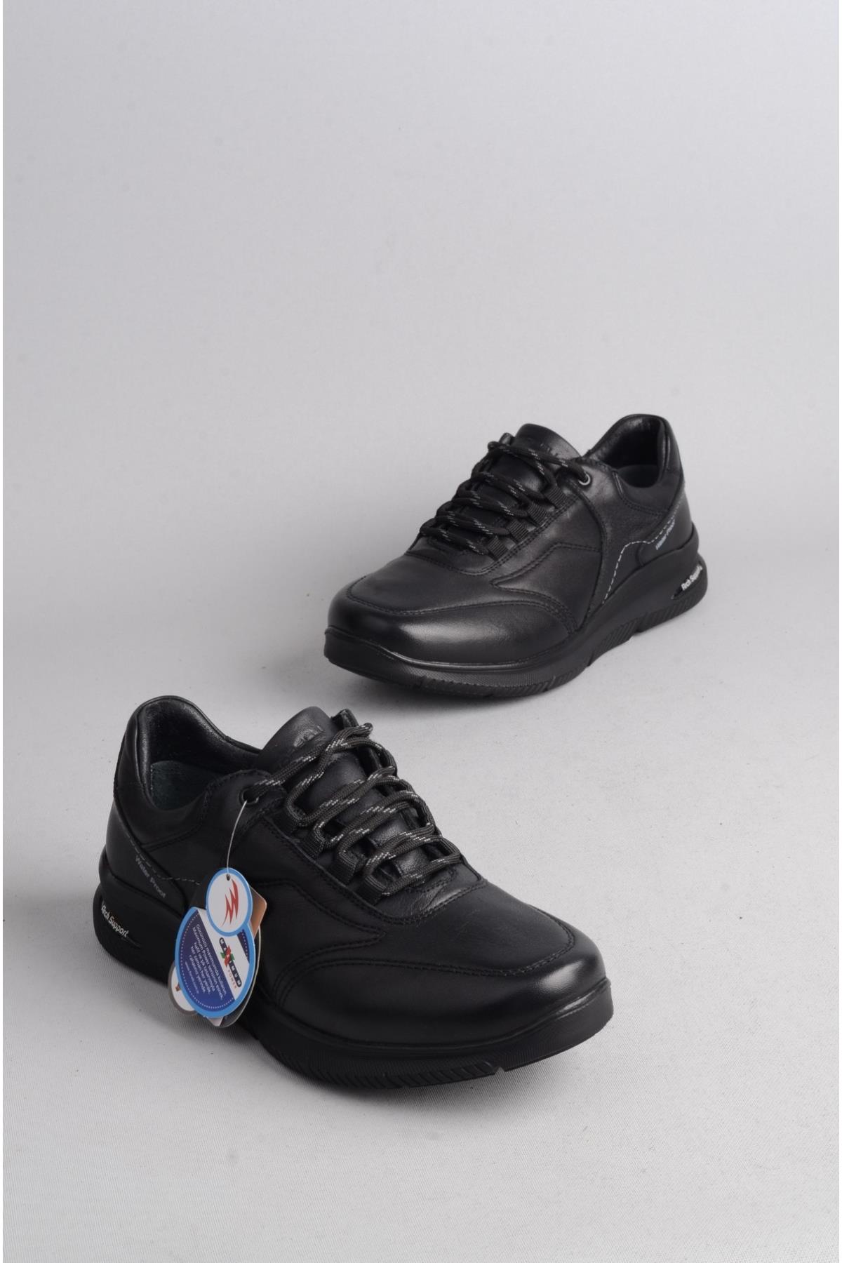 FORELLİ 46115-PROOF HAKİKİ DERİ WATERPROOF ORTOPEDİK SPOR AYAKKABI SİYAH