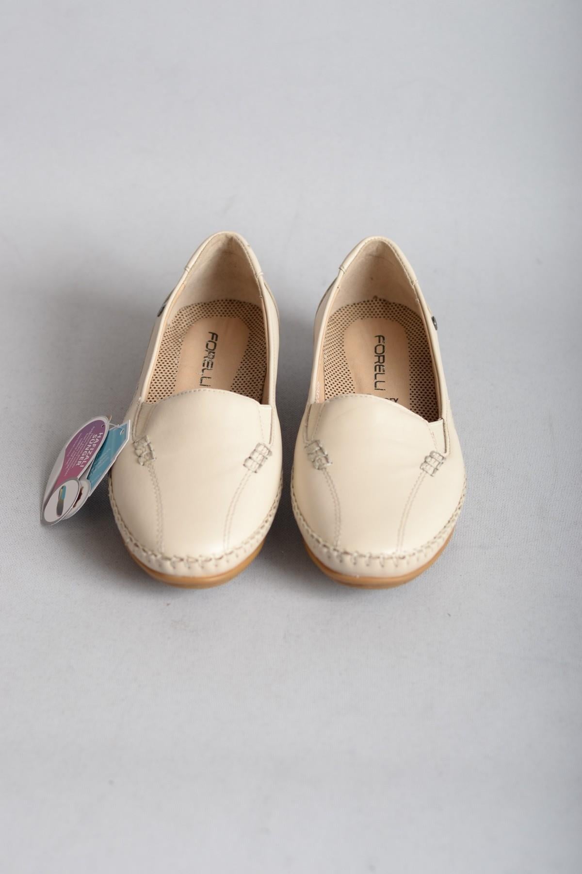 FORELLİ 51306 (MARLA) HAKİKİ DERİ COMFORT KADIN AYAKKABI BEJ