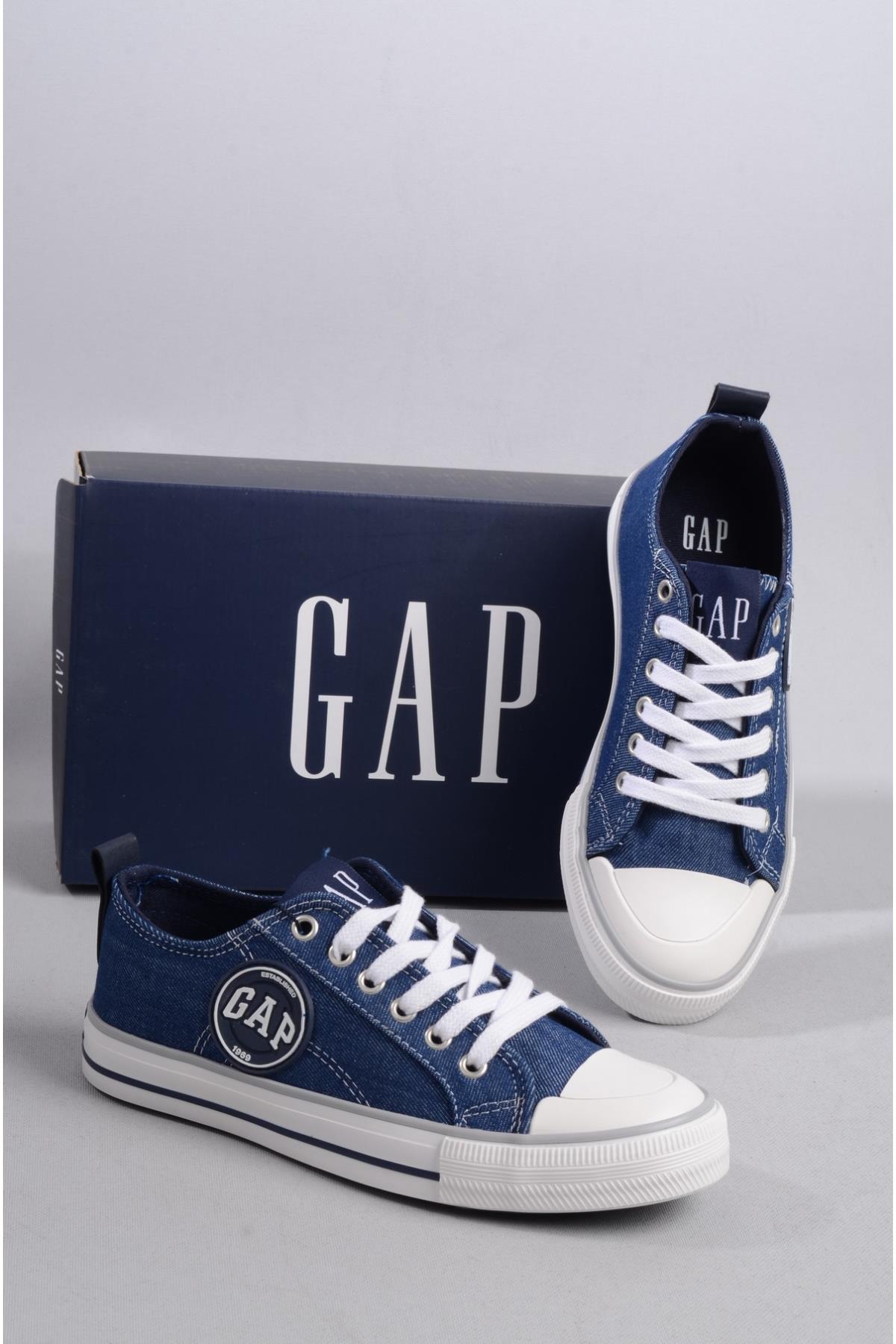GAP HOUSTON GP1028  KETEN SNEAKERS AYAKKABI KOT LACİVERT