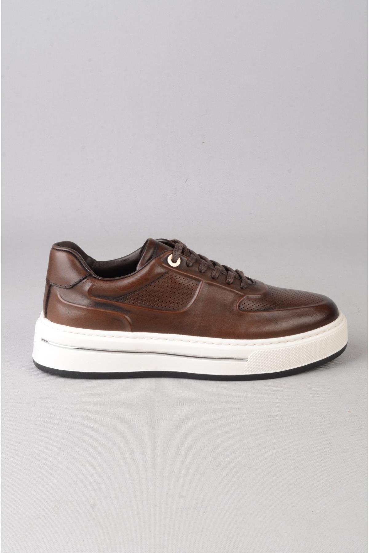 KMC 3333 HAKİKİ DERİ ERKEK CASUAL AYAKKABI KAHVE