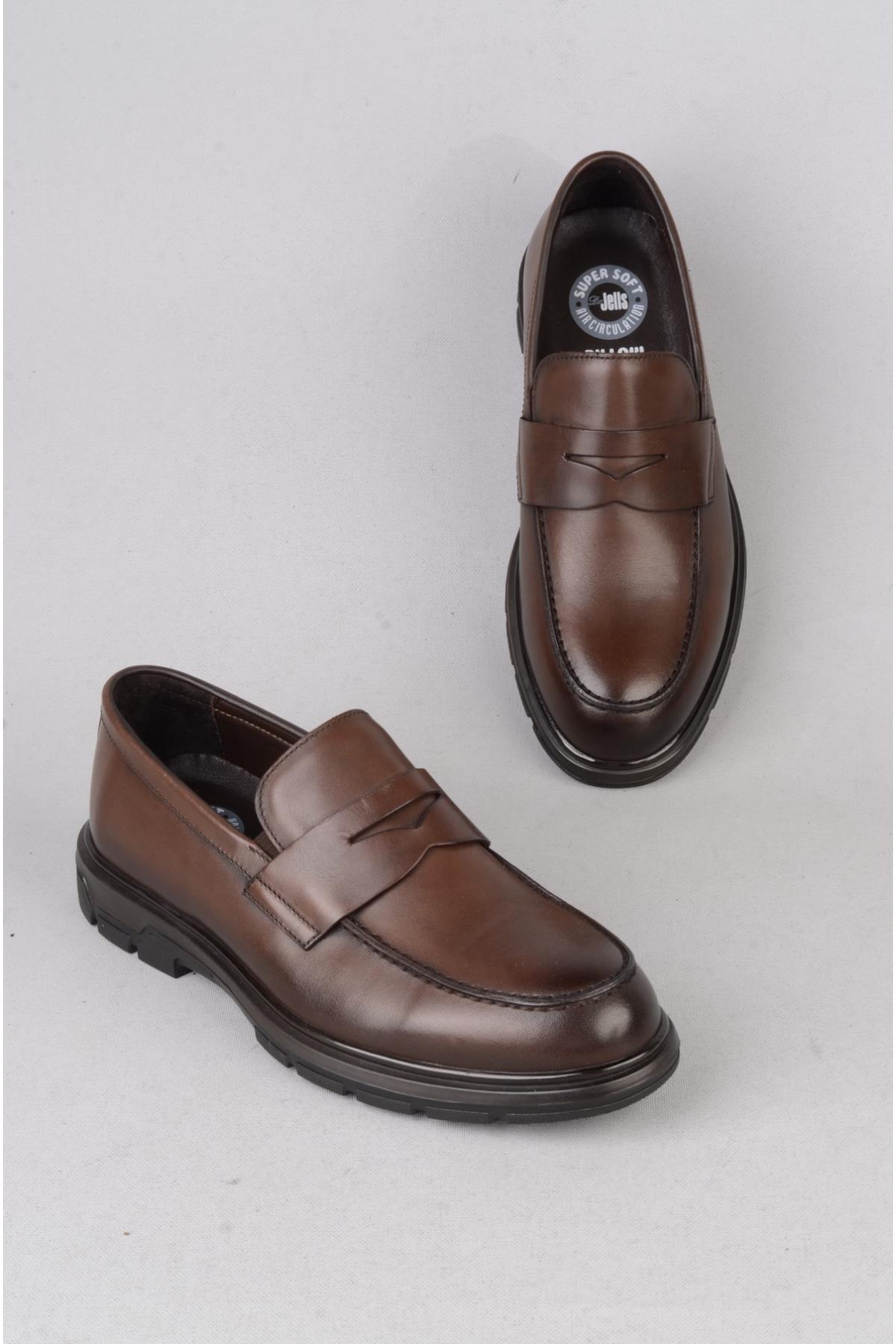 KMC 5K3110 HAKİKİ DERİ DR.JELL ERKEK AYAKKABI KAHVE