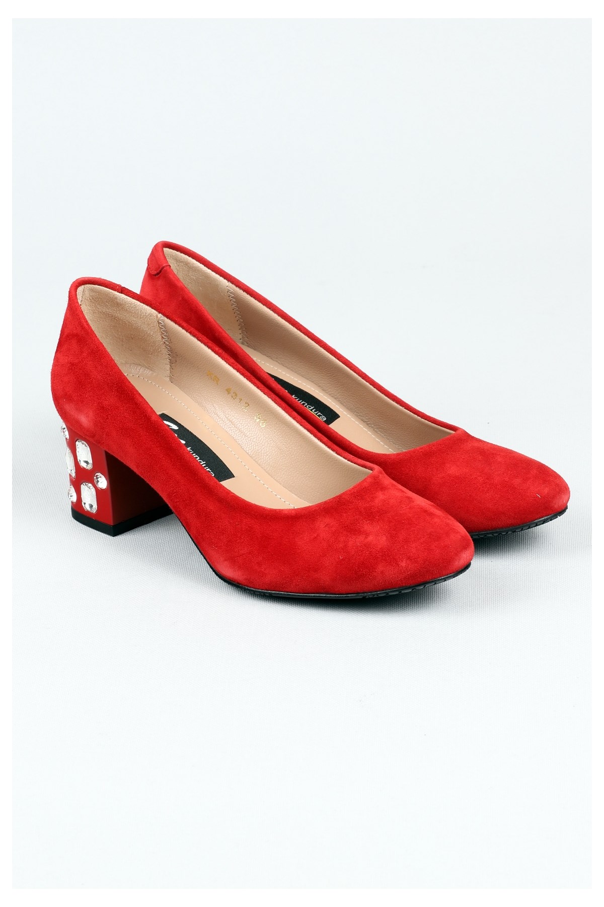 Krn 4312 Özel Üretim Bayan Ayakkabi Kirmizi Süet