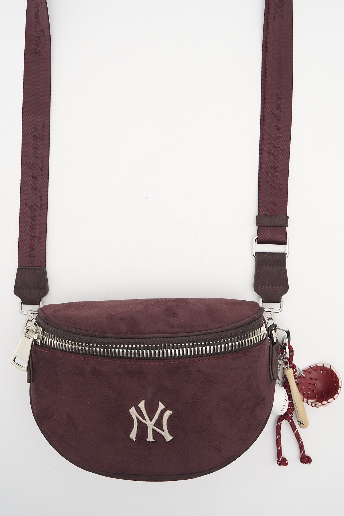 New York Yankees MLB059 Çapraz Çanta KAHVE-BORDO