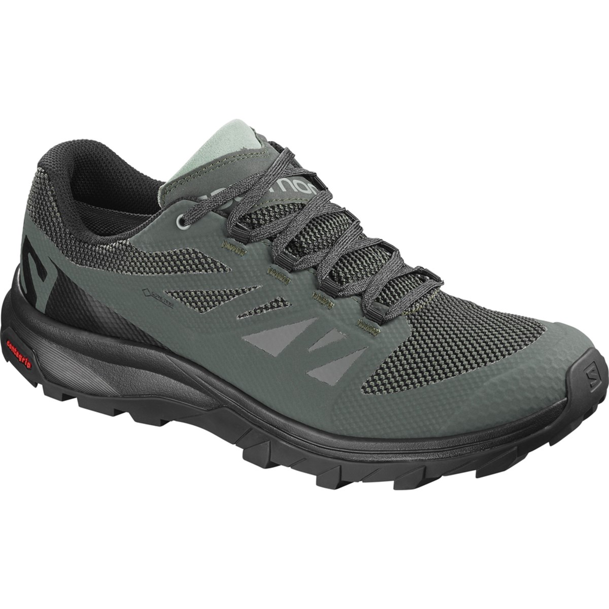 Salomon 404771 Outline Goretex Erkek Ayakkabi Haki