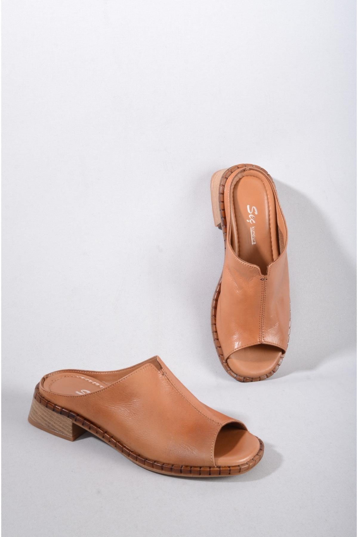 SEÇ 022 HAKİKİ DERİ KADIN TERLİK TABA