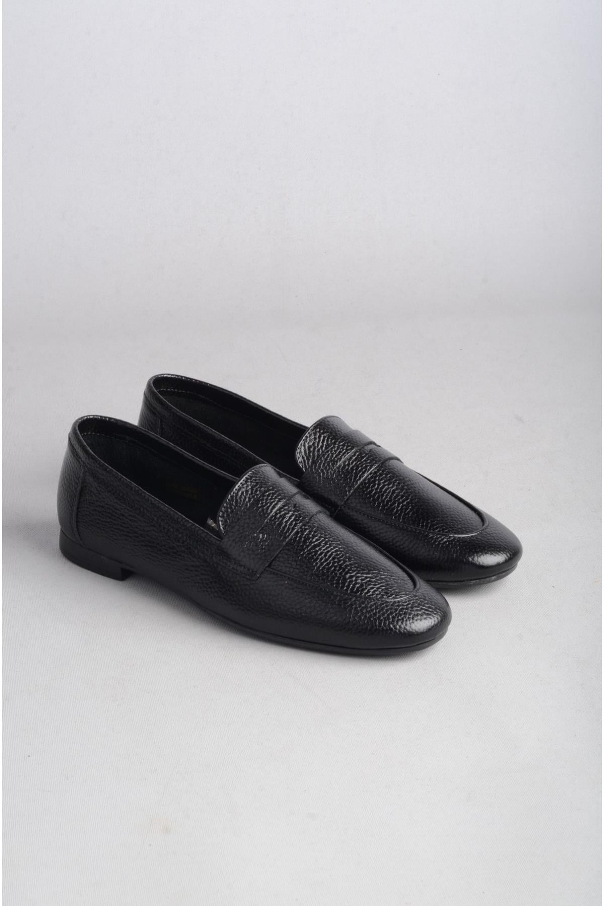 SEÇ 027 HAKİKİ DERİ LOAFER BABET SİYAH