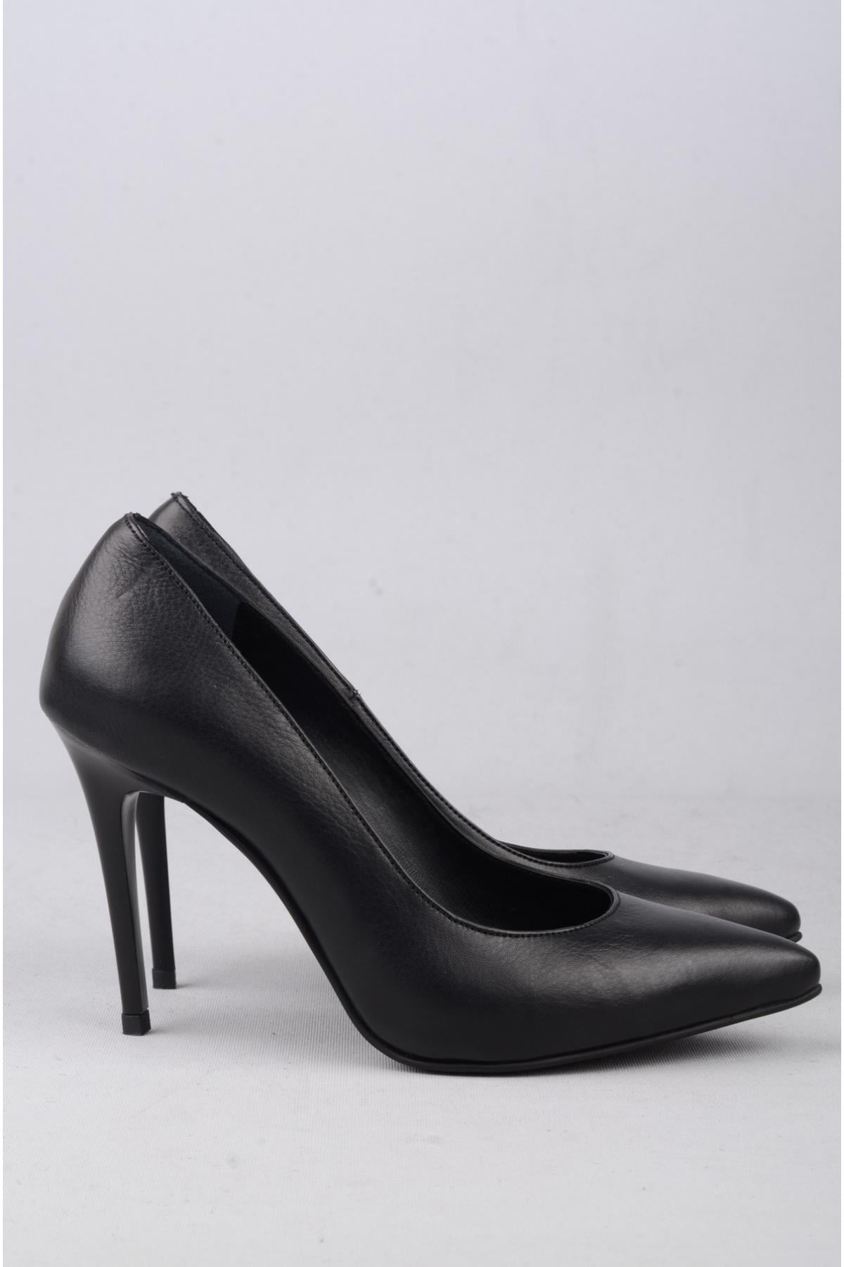 SEÇ 1964 HAKİKİ DERİ STİLETTO ( Topuk Boyu: 11 cm) SİYAH
