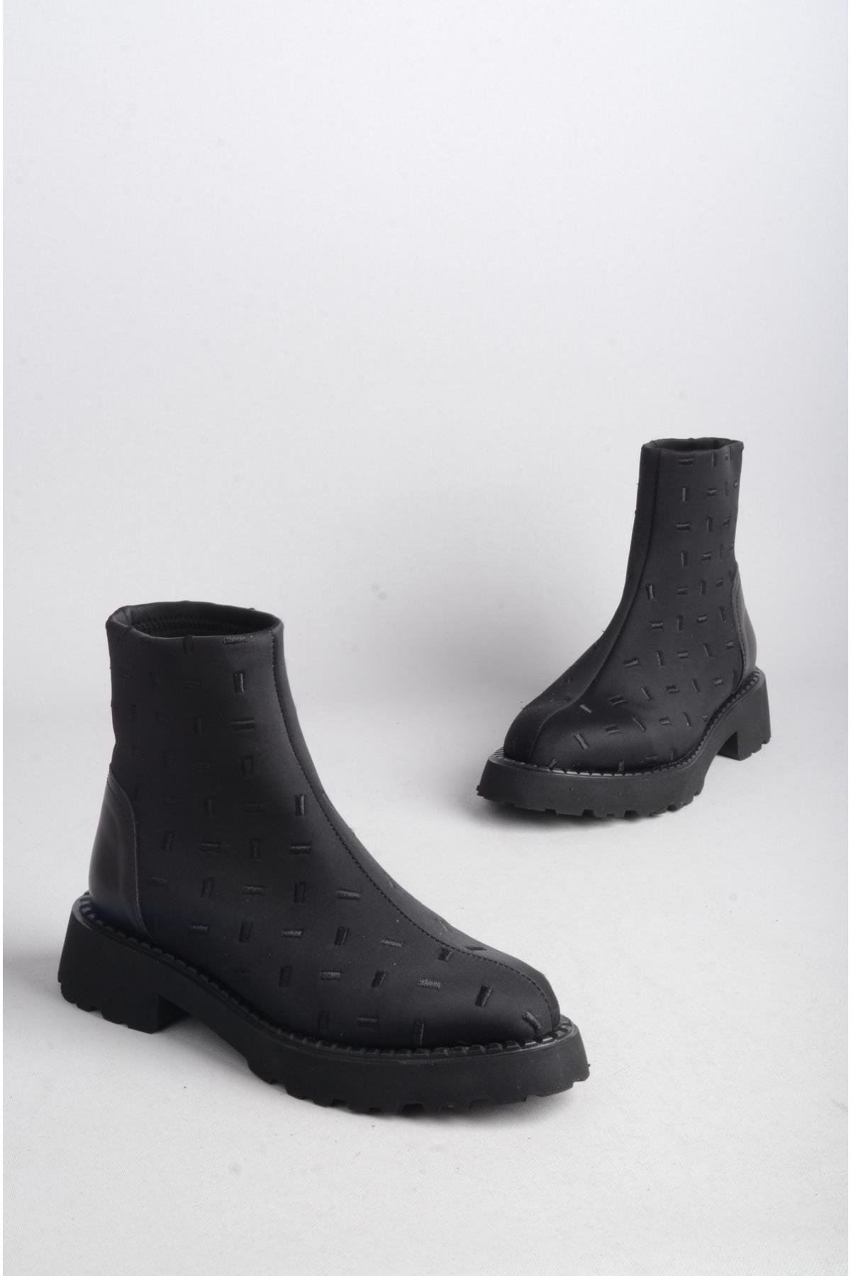 SEÇ 20797 KADIN STREÇ BOT  (Topuk Bou: 4 cm) SİYAH