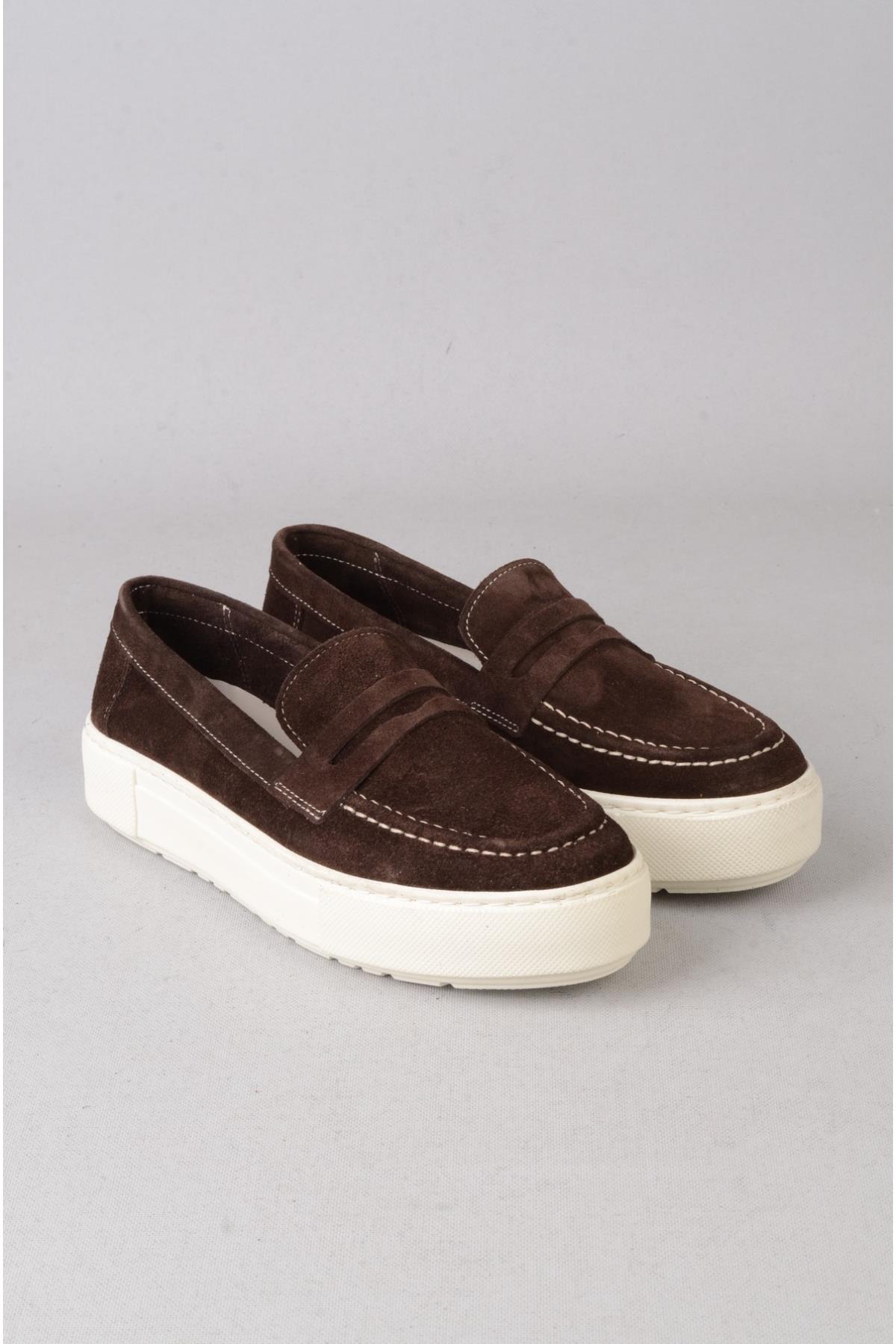 SEÇ 2315 HAKİKİ DERİ KADIN AYAKKABI KOYU KAHVE
