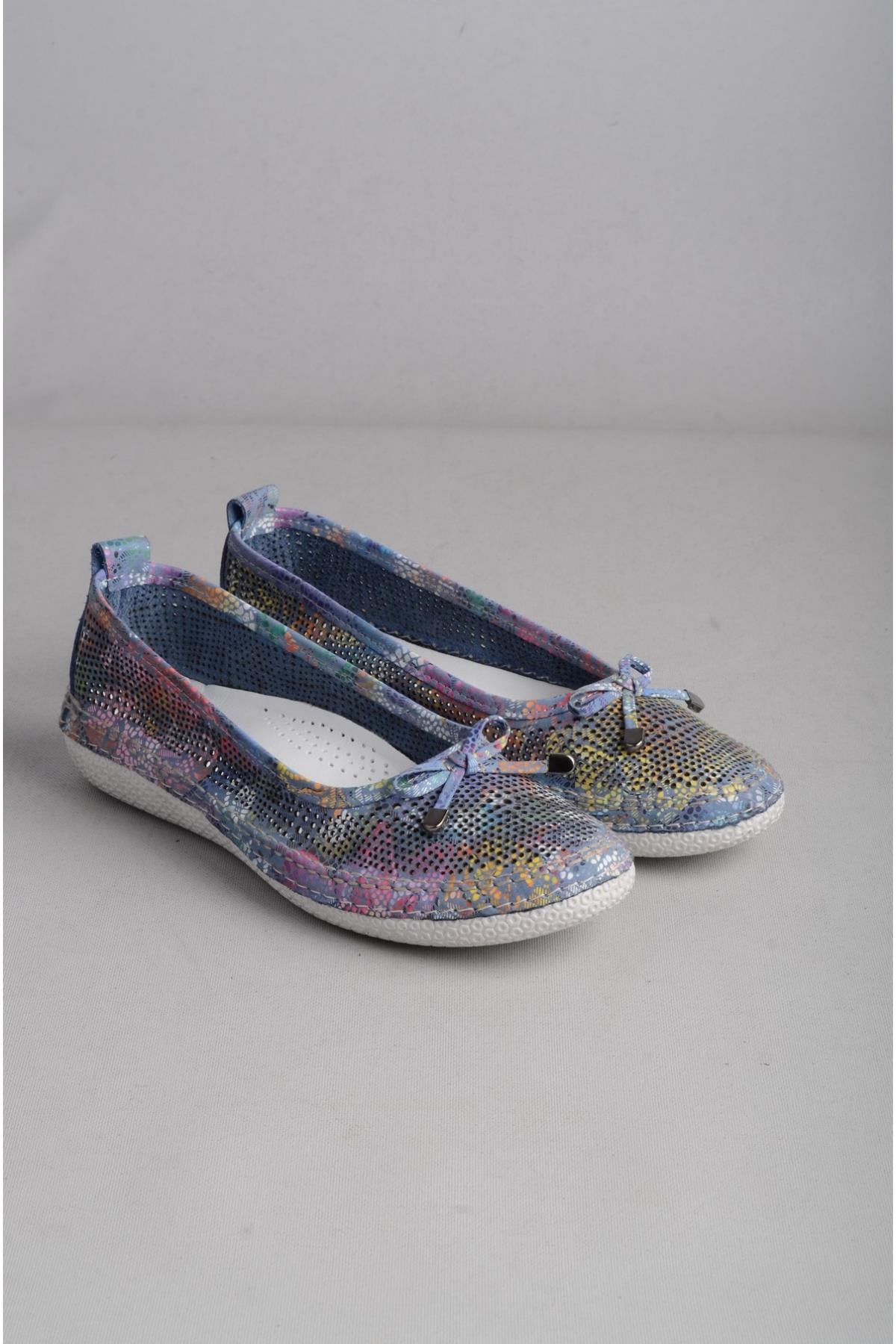 SEÇ 25047 HAKİKİ DERİ ANATOMİK KADIN AYAKKABI MAVİ