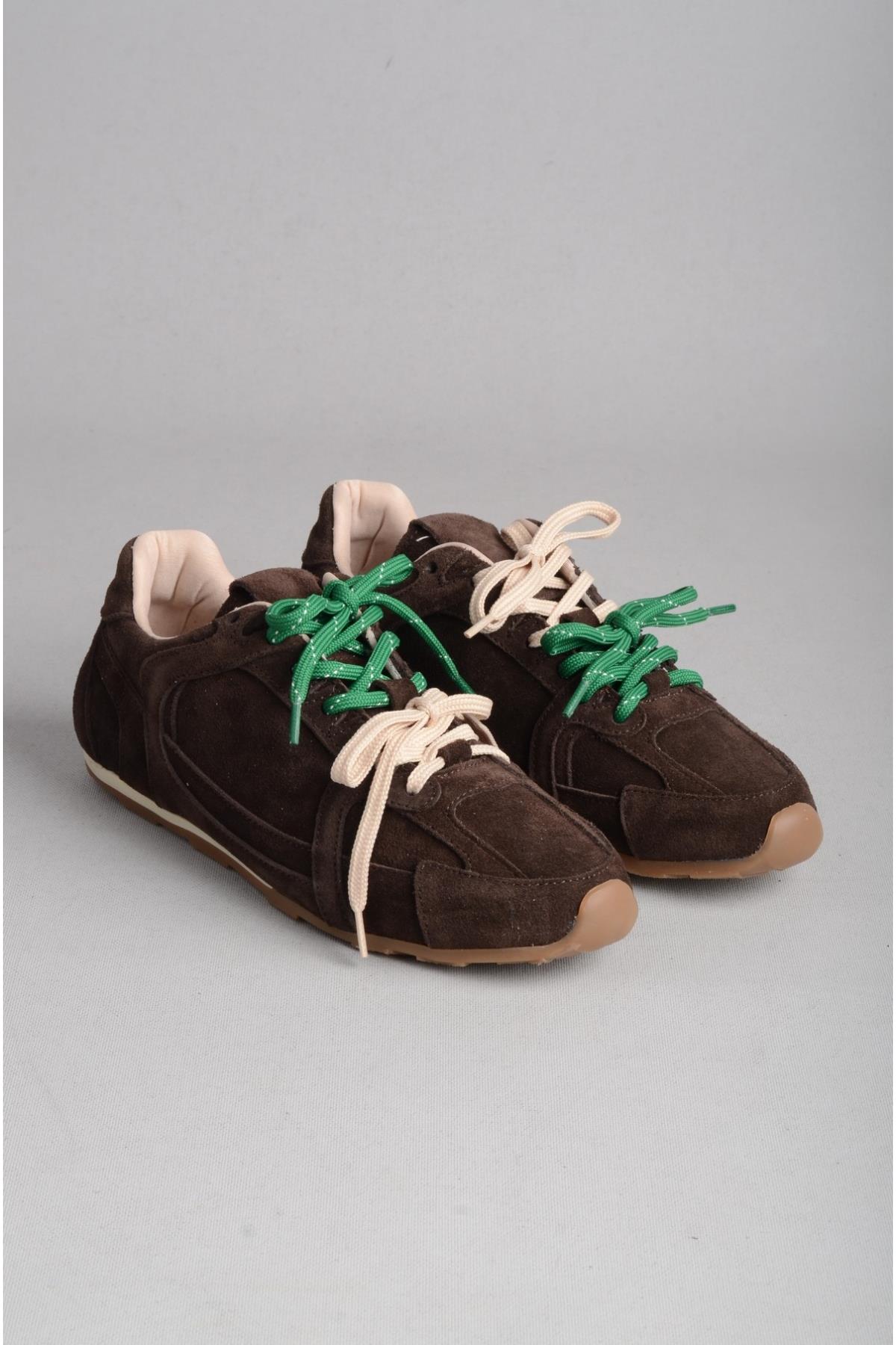 SEÇ 33122 HAKİKİ DERİ ÇİFT BAĞCIKLI SNEAKERS KAHVE SÜET