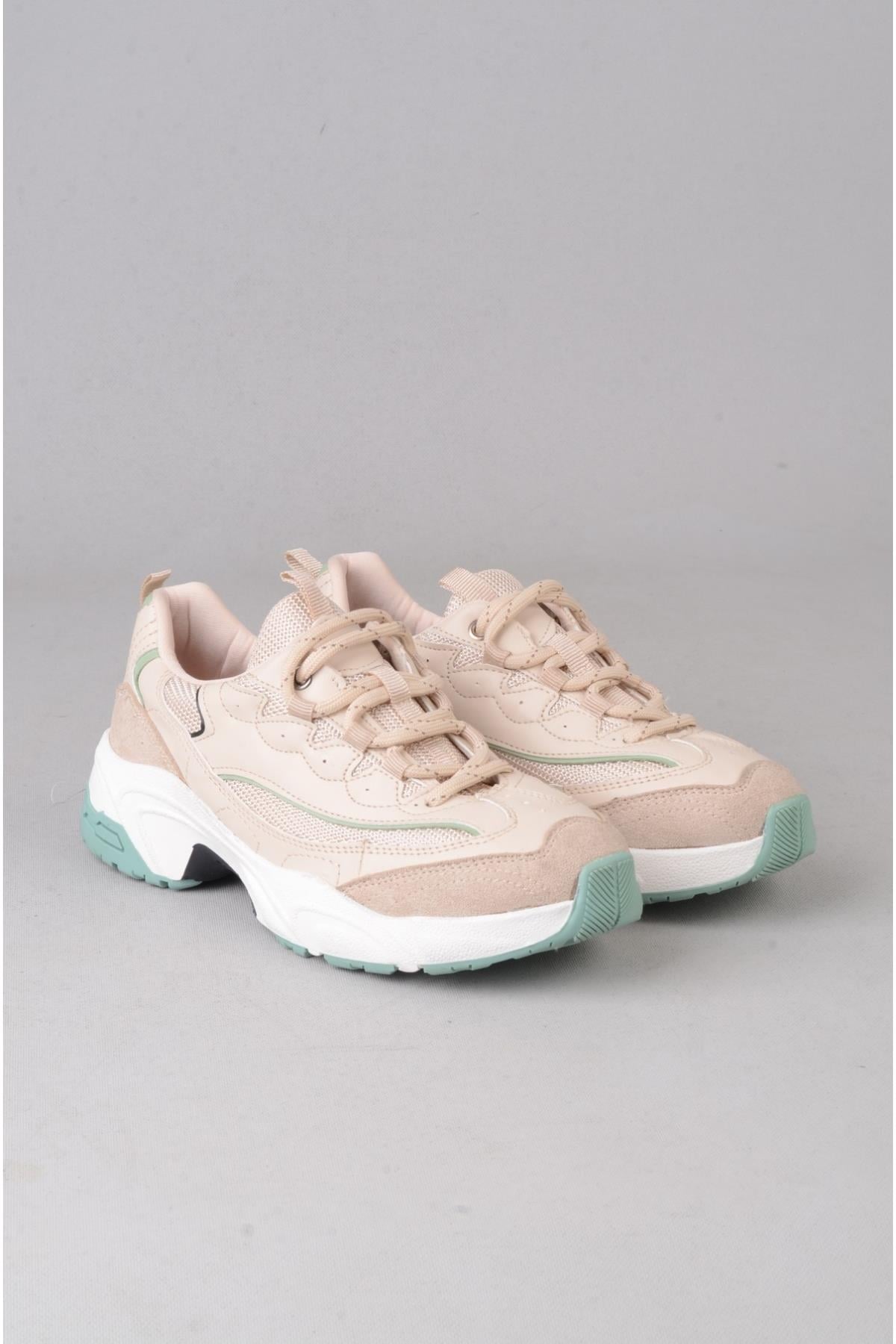 SEÇ 34120 KALIN TABANLI KADIN SNEAKERS BEJ