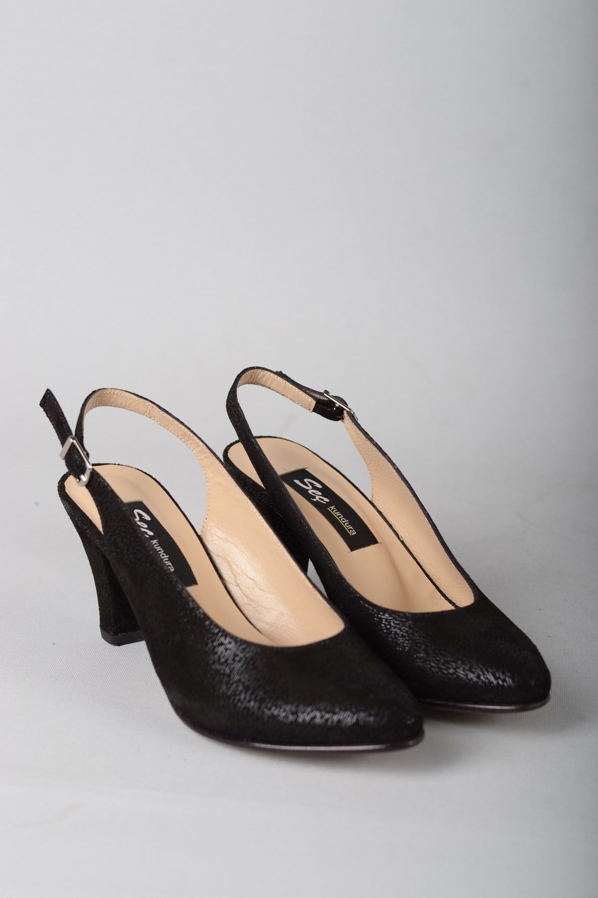 SEÇ 491 HAKİKİ KÖSELE DERİ ÖZEL ÜRETİM TOKULU AYAKKABI SİYAH