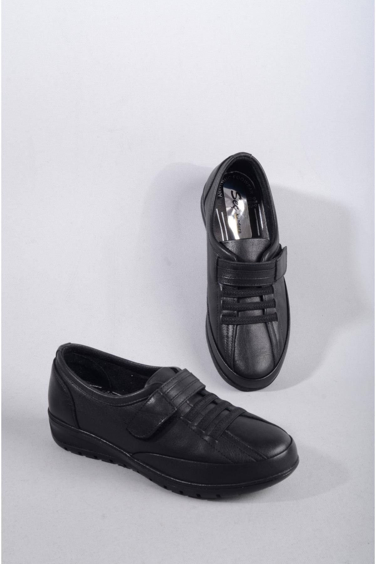 SEÇ 7679 HAKİKİ DERİ COMFORT KADIN AYAKKABI SİYAH