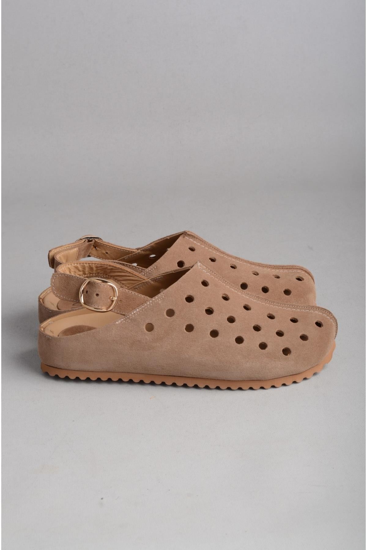 SEÇ 8071 HAKİKİ DERİ KADIN SABO SANDALET SİGARO