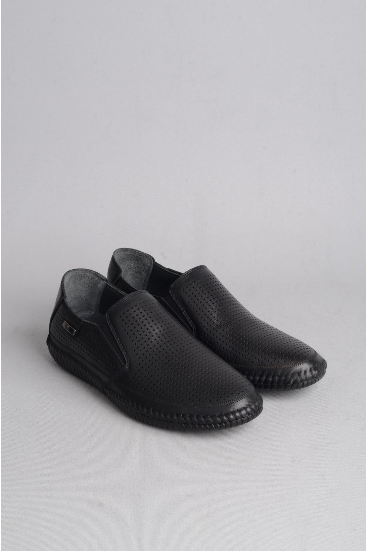 SEÇ R176 HAKİKİ DERİ COMFORT ERKEK AYAKKABI SİYAH