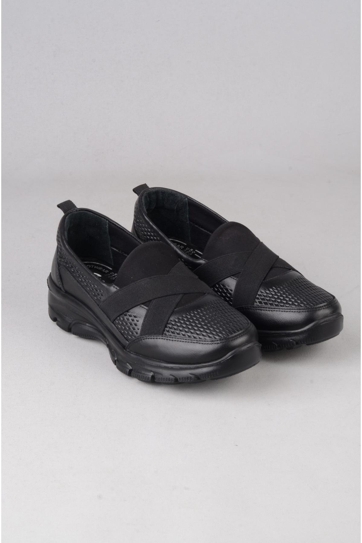 SEÇ Z431 HAKİKİ DERİ ANATOMİK KADIN AYAKKABI SİYAH