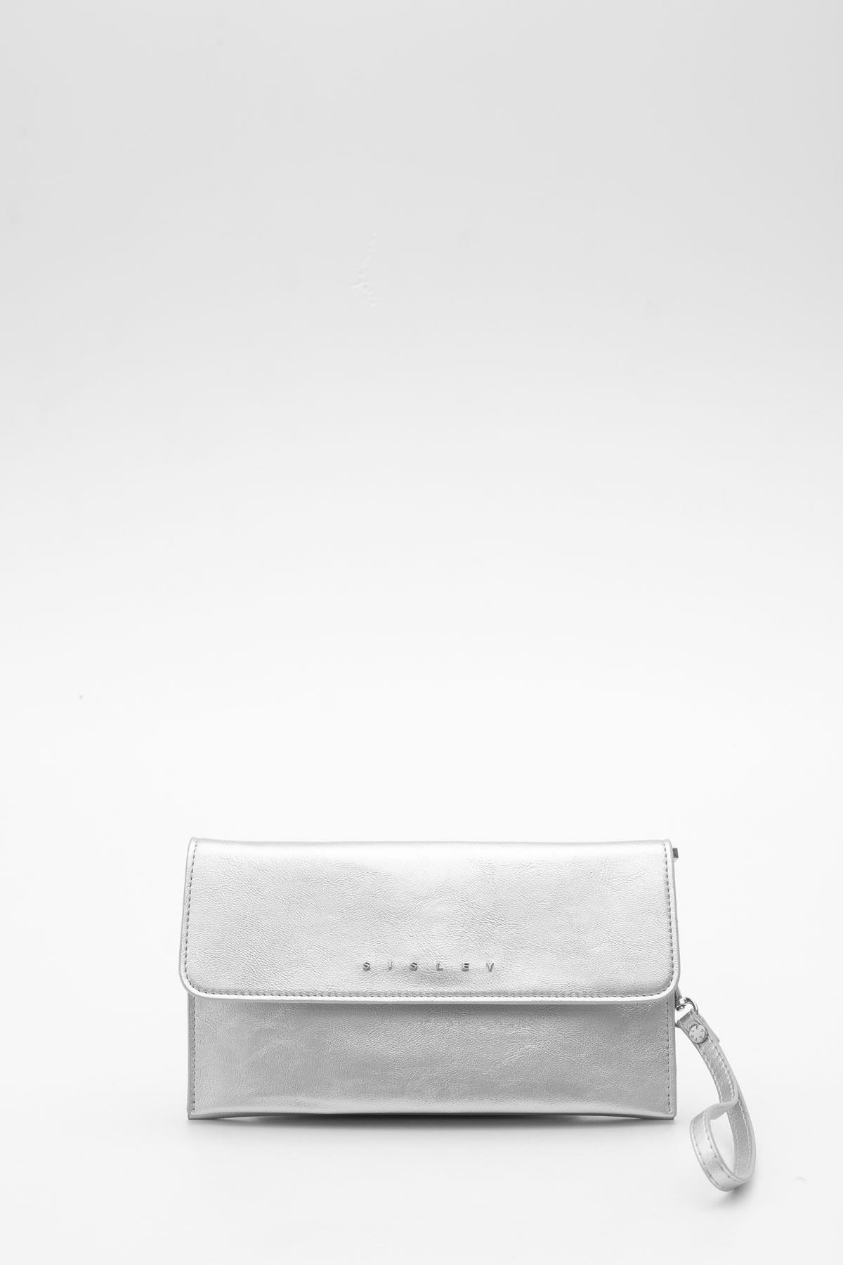 Sisley Clutch Çanta SLY425 GÜMÜŞ