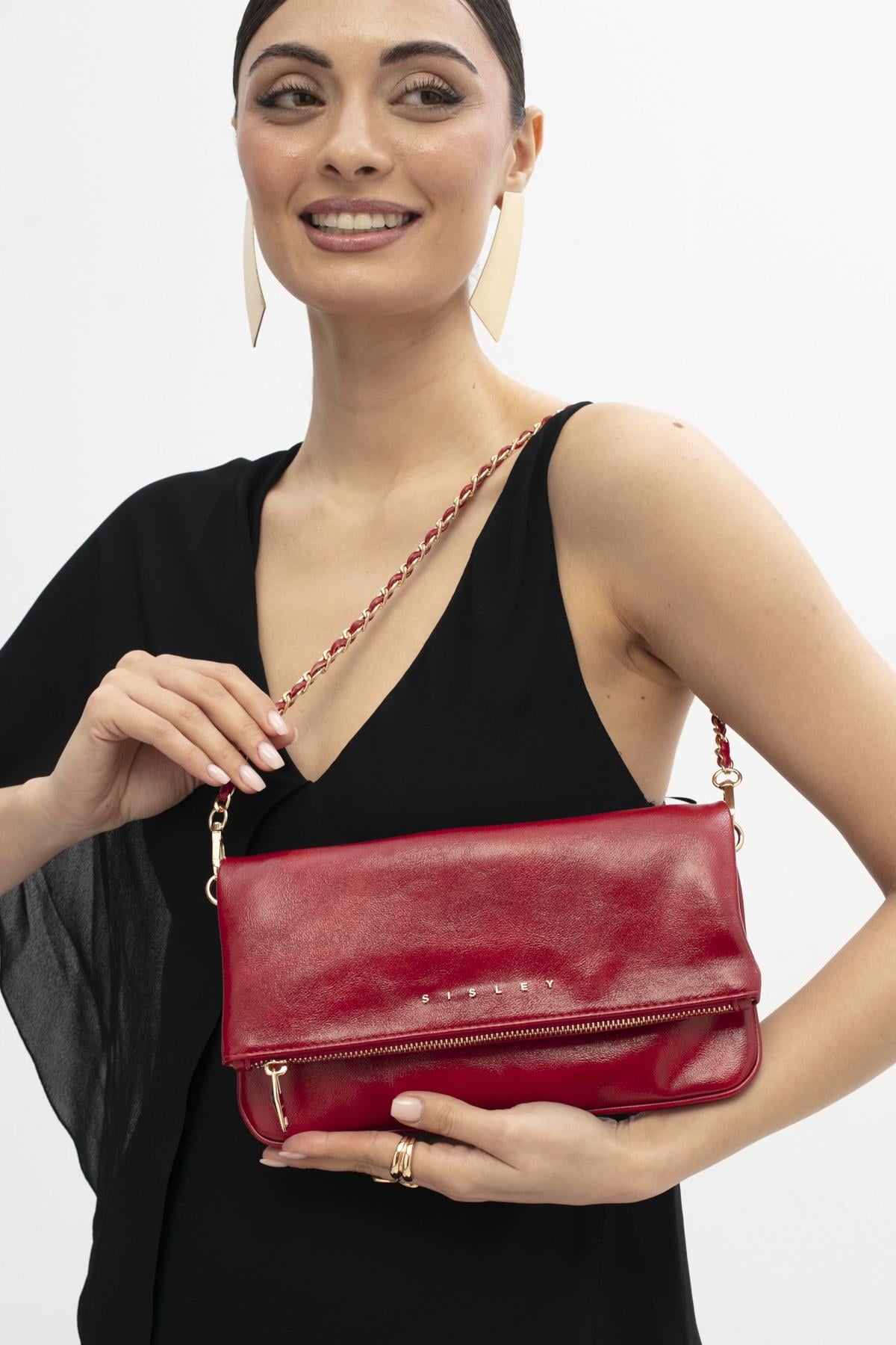 Sisley Clutch Çanta SLY427 KIRMIZI