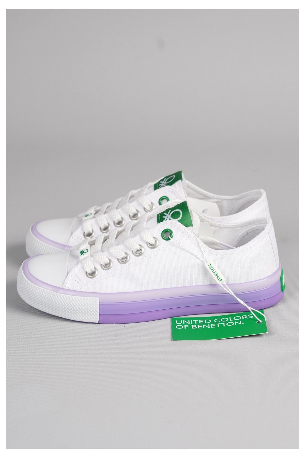 United Colors Of Benetton Bn30176  Convers Model Keten Ayakkabi Beyaz-Lila
