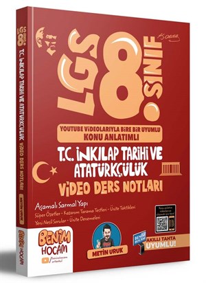 Benim Hocam Yayınları 2023 LGS 8.Sınıf T.C. İnkılap Tarihi ve Atatürkçülük Video Ders Notları (Konu Anlatımı)