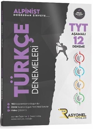 Rasyonel Yayınları YKS TYT Türkçe Alpinist Aşamalı 12 Deneme