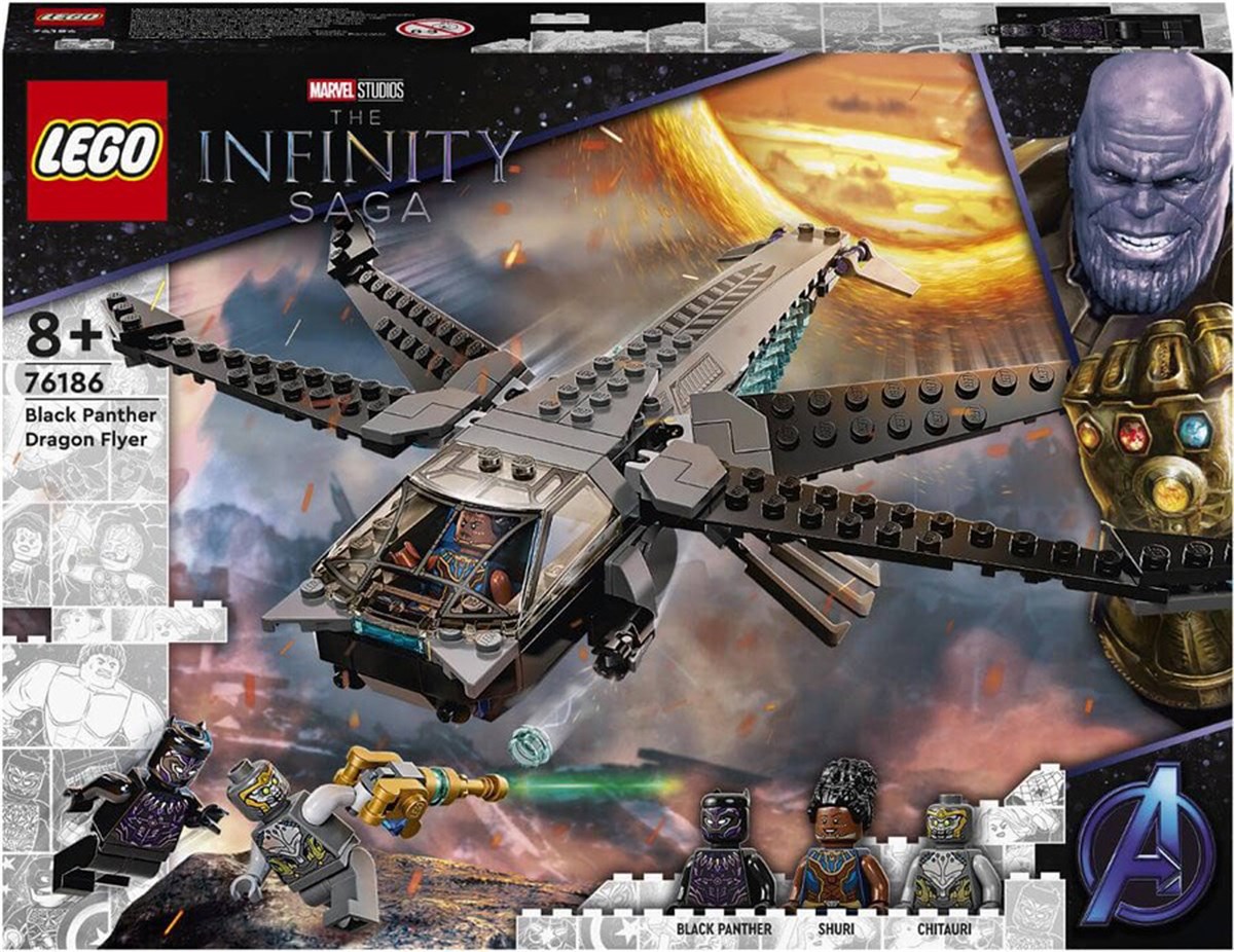LEGO® Marvel Black Panther Ejderha Uçağı 76186 | hobidehobi.com