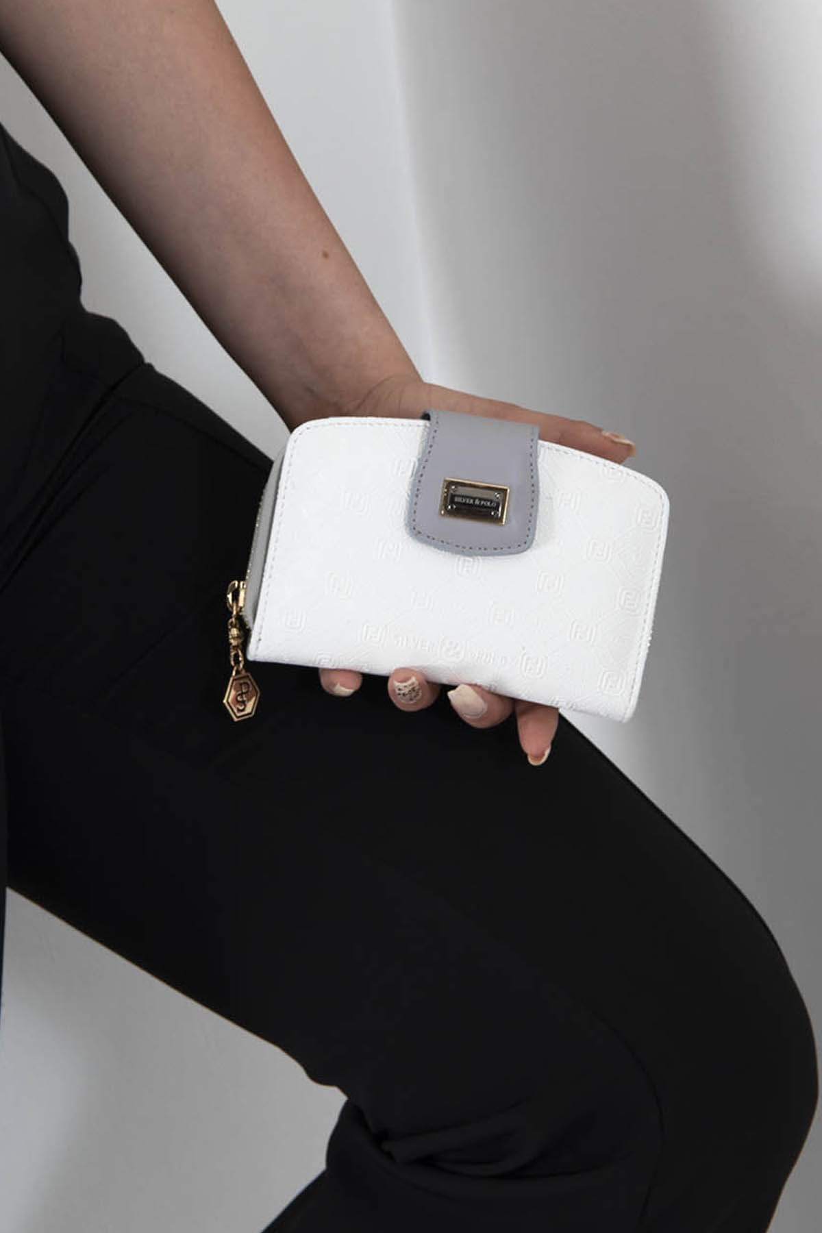 SİLVER POLO KADIN CÜZDAN & KARTLIK 874 M46 40069 BEYAZ MAT A.GRİ