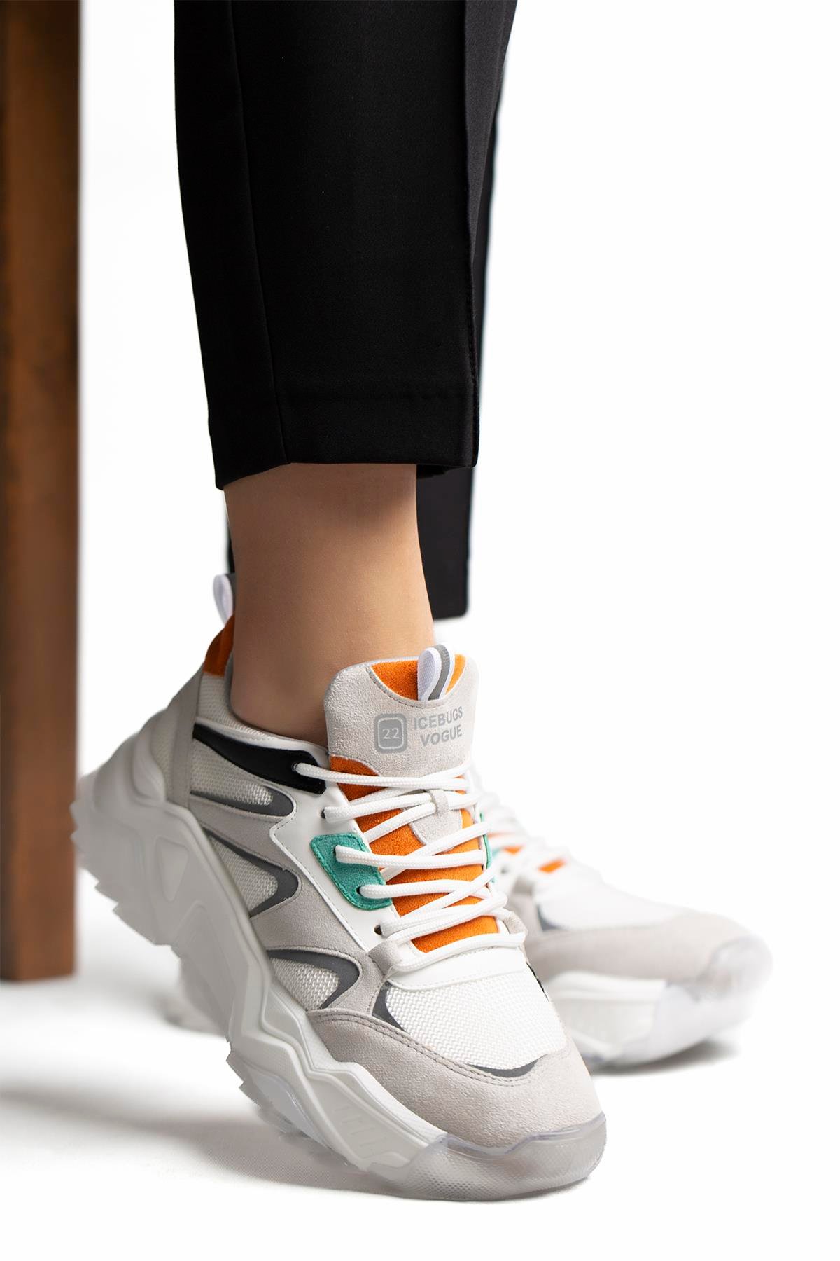 KRISTE BELL İTHAL ÖZEL KALIP SPOR AYAKKABI K224-65142 BUZ TURUNCU