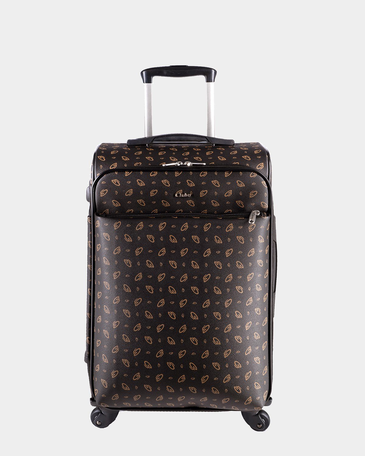 ÇANTAŞ CS BASKILI 4 TEKERLEKLİ KABİN BOY VALİZ 555-012 KAHVERENGİ