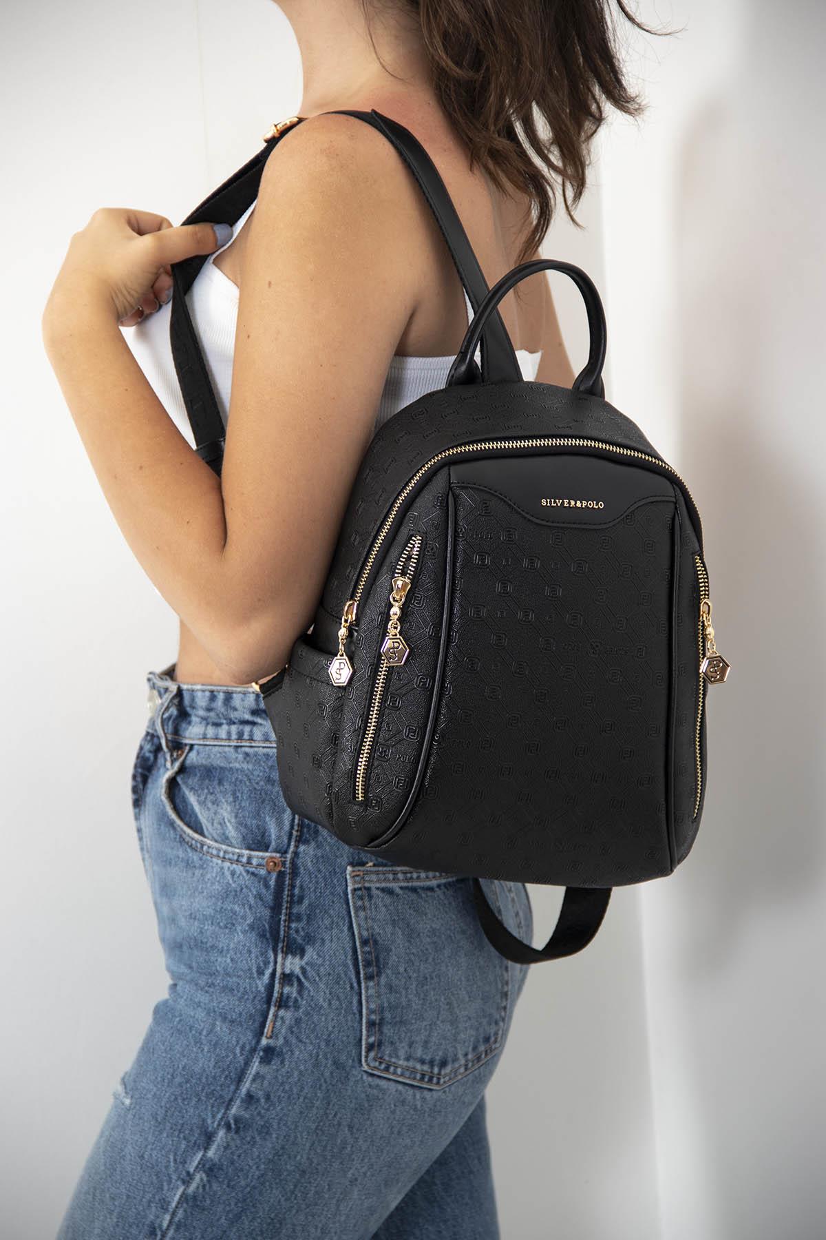 SİLVER POLO KADIN SIRT ÇANTASI 906 M46 40693 SİYAH MAT SİYAH