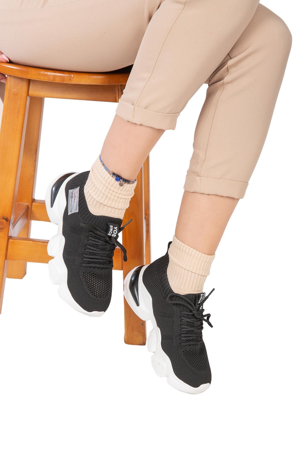 GUJA® ORJİNAL KADIN SPOR AYAKKABI 34Z416 SİYAH