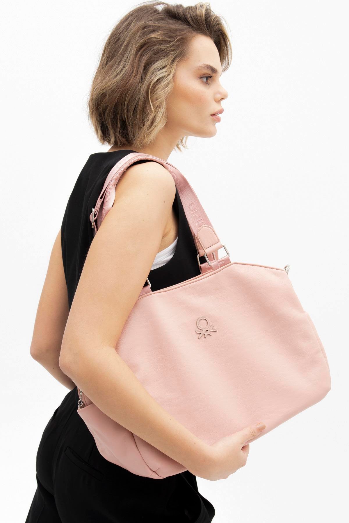 BENETTON KADIN OMUZ ÇANTASI BNT1230 PEMBE