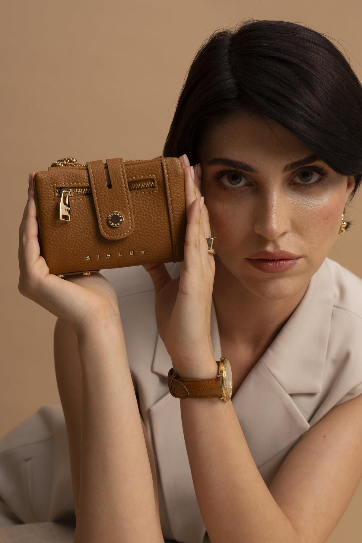 SİSLEY KADIN CÜZDAN SLY089 CAMEL