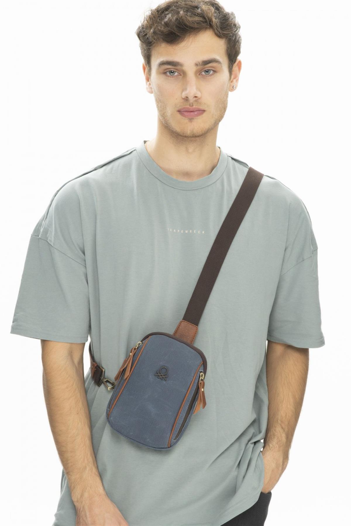 BENETTON ERKEK ÇAPRAZ ÇANTA BNT1003 LACİVERT