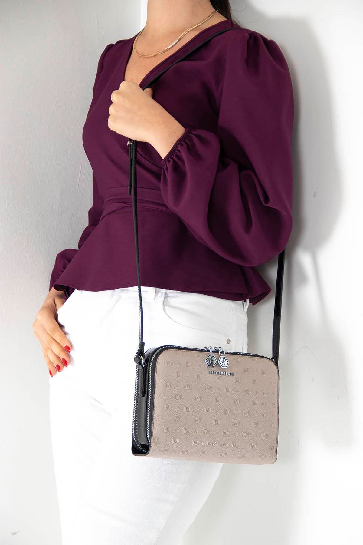 SİLVER POLO KADIN ÇAPRAZ ÇANTA 888 M158 38347 A.VİZON RUGAN SİYAH