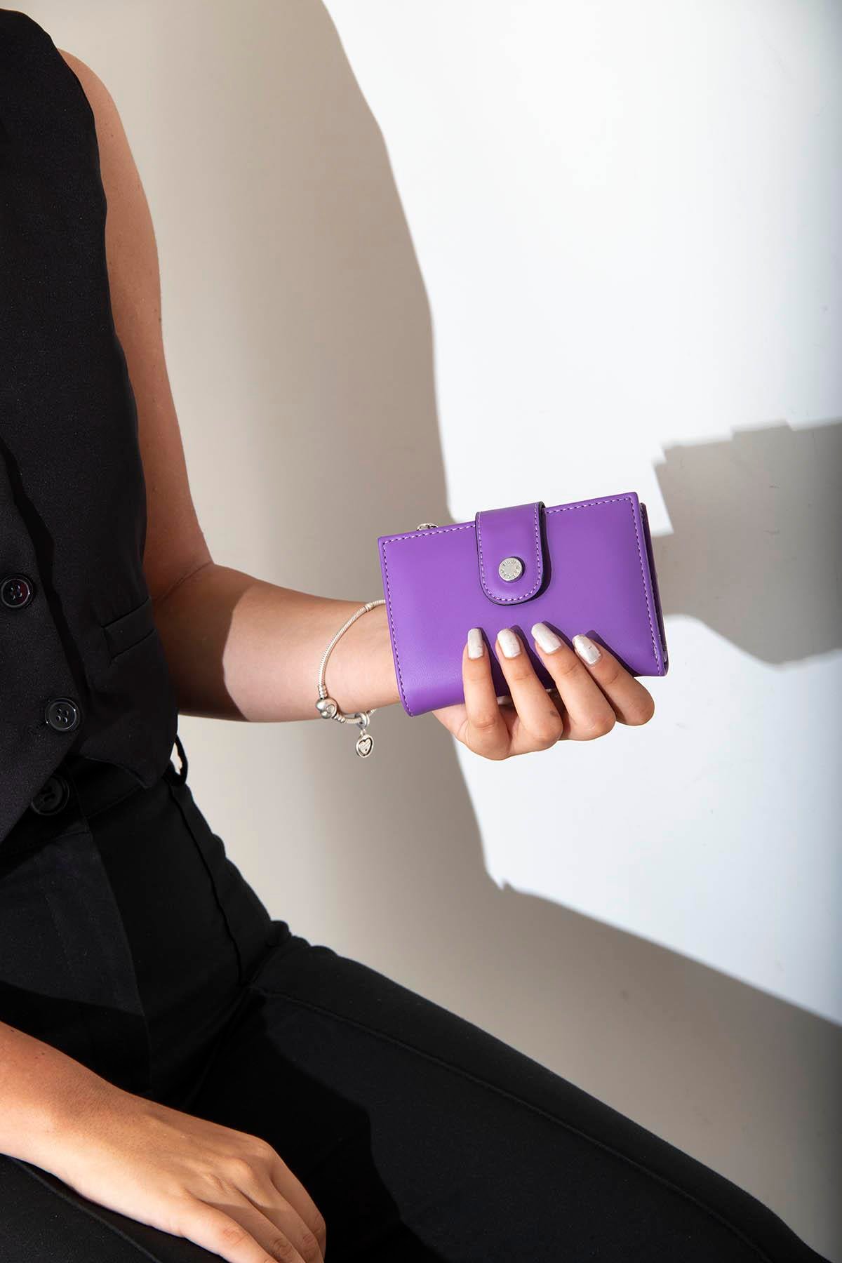 SİLVER POLO KADIN CÜZDAN & KARTLIK 1107 M105 42770 MOR NİX MOR